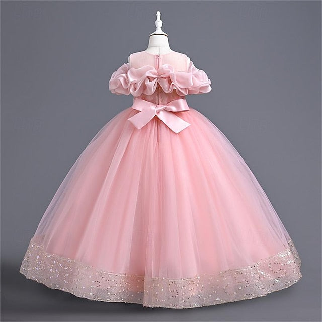 Girls' Girl Party Color 3D Solid Dress Flower