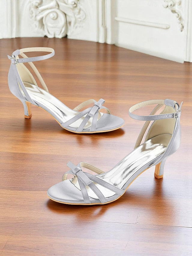 Women's Green 1950s Heel Kitten Strappy Satin Vintage