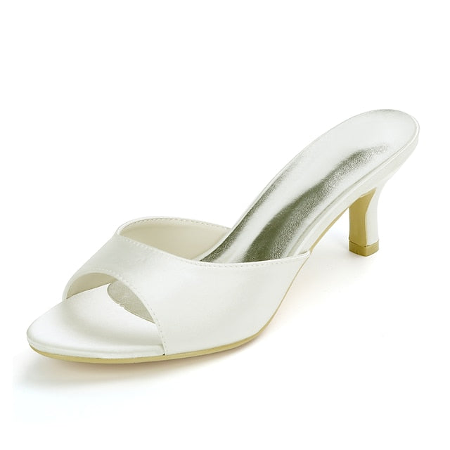 Toe Open Heel Shoes Women's Wedding Sandals Kitten