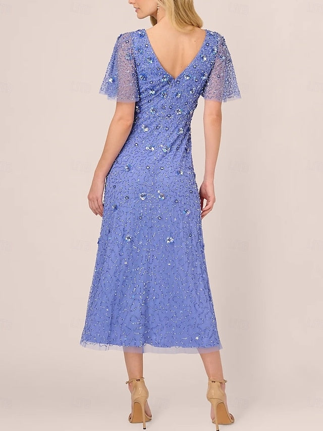 the Dress A-Line Vintage Beaded of Wedding Bride Mother Elegant