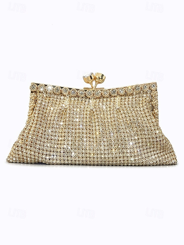 Rhinestone Purse Green – Vintage Sage Clutch Women's