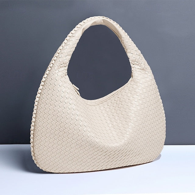 Hobo Leather Burgundy Women's Bag – Woven Faux Chic