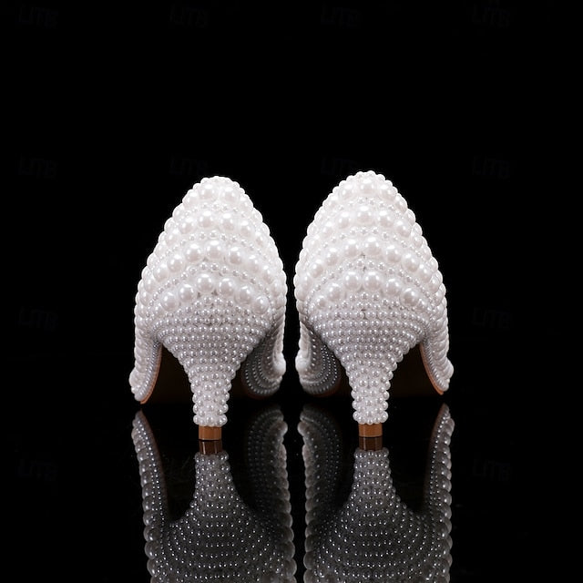Women's Wedding White Shoes Dress Party