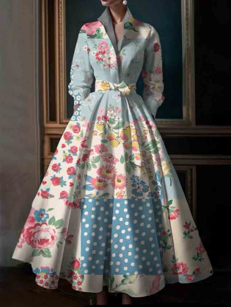 Übergröße, schlichtes, einfarbiges Midi-Hemdkleid mit Stehkragen QB033