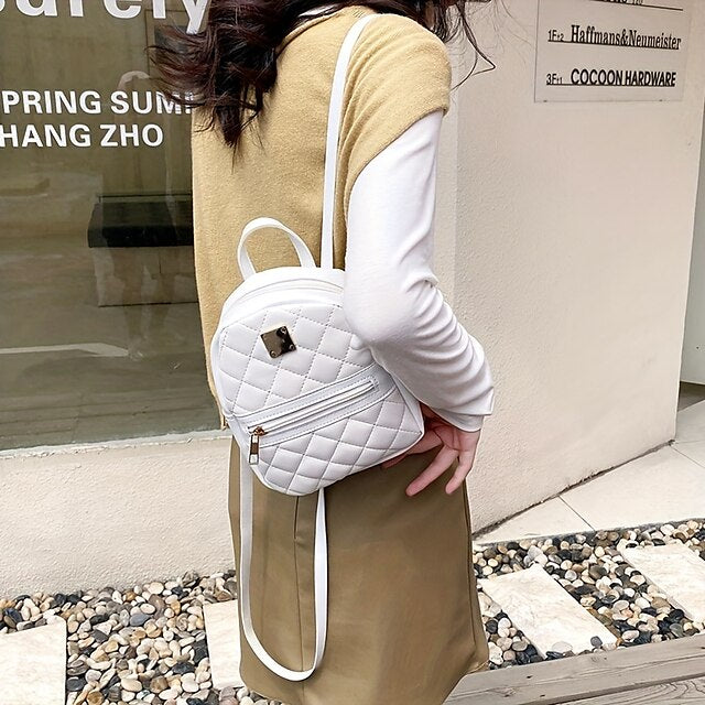 Sac à dos avant avec poche matelassée zippée élégante et mini