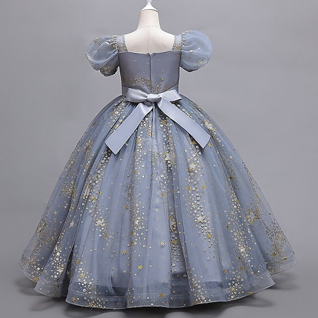 Short Dot Flower Girls' Dress Kids Party Polka Star