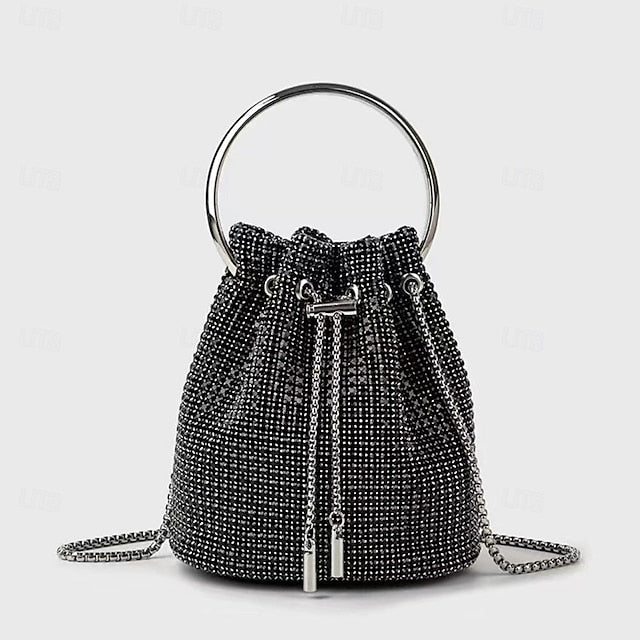 Sac à main en cuir PU pour femme, pochette avec chaîne, soirée, mariage, fête