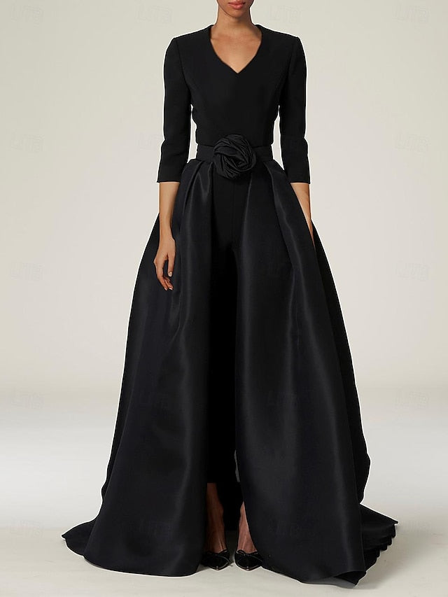 the of Bride Dress Mother Simple With Elegant Jumpsuit Overskirt