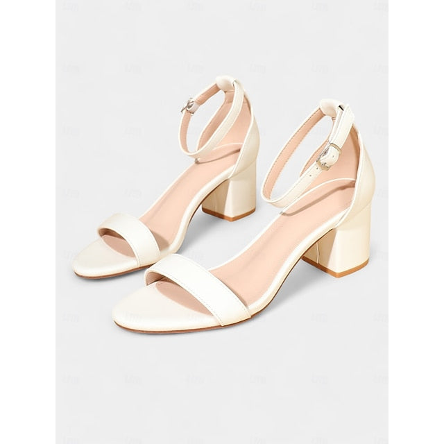 Stylish Ankle Gold Sandals Block with Glitter Heel Women's