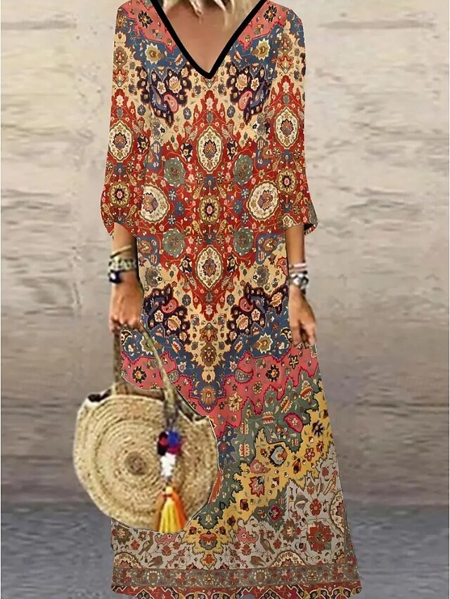 Women's Midi Dress T Shirt Dress Tee Dress A Line Dress