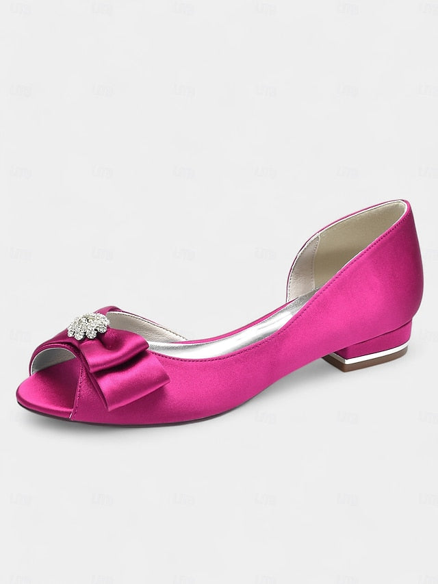 in with sparkling flats a crafted luxurious satin Elegant