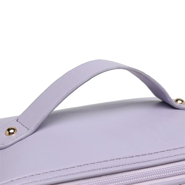 Damen Kosmetik Make-up Handtasche Leder PU Tasche Reise