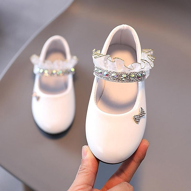 Mary Water Girls' Daily Jane PU Dress Lolita Flats Shoes