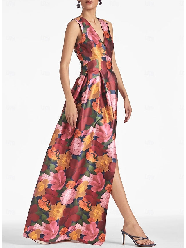 Formal Evening Dress Gown Wedding A-Line High Beach Split