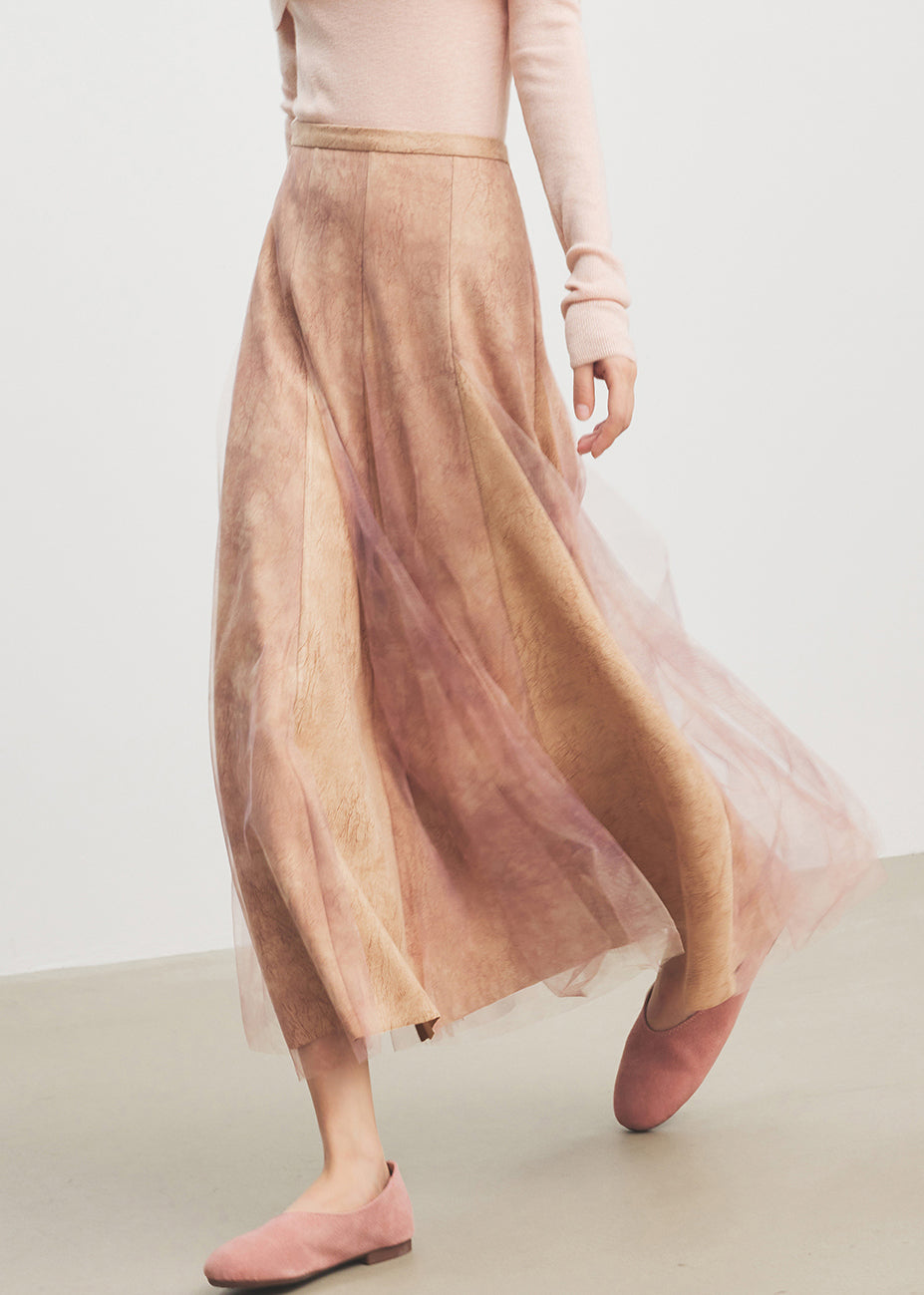 Art Pink Reißverschluss Tüll Patchwork Rock Frühling RV008