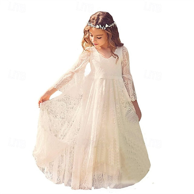 Formal Flower Girl Kid's Lace Girls' Dress