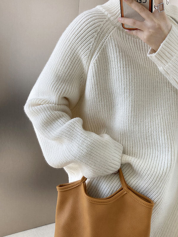 Pull gris urbain à manches longues et col licou avec fermeture éclair sur les côtés AN1033