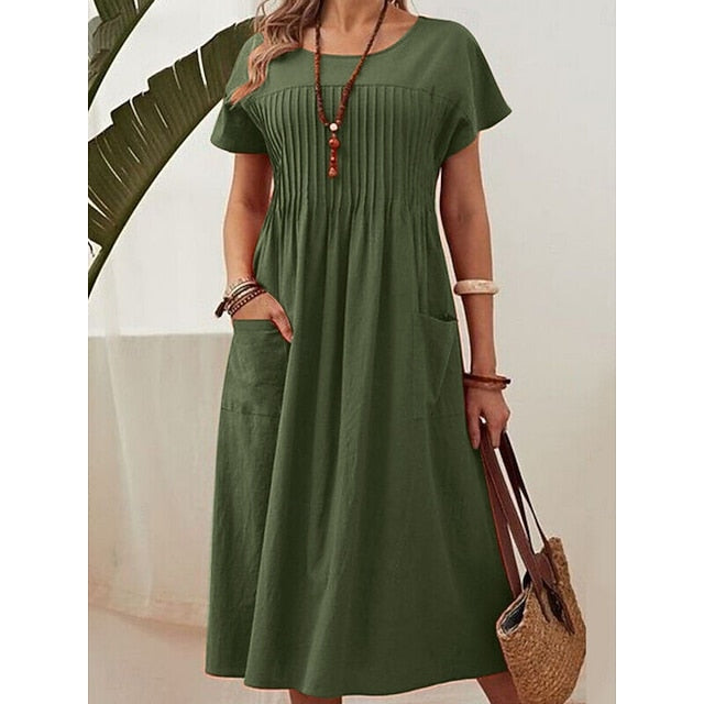 Easter Women's Midi Dress A Line Dress Summer Dress Casual
