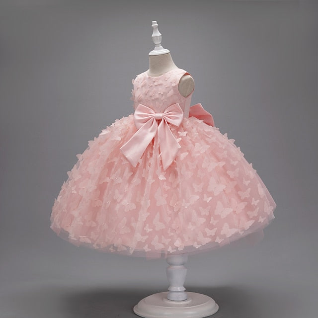 Dress Flower Party Kids Girl Butterfly Girls'