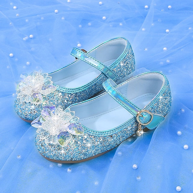 Princess Shoes Leather Girls' Flats Portable Walking PU