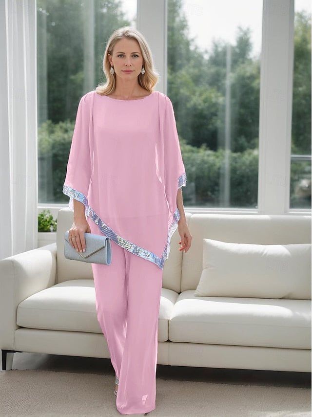 Bride Elegant Simple Piece Dress the of Pantsuit Mother Two