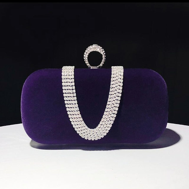 Bag Evening Wristlet Velvet Clutch Bags Women's