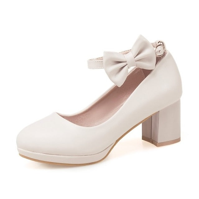 White for Girls' Jane Perfect Weddings - Mary Bow Shoes