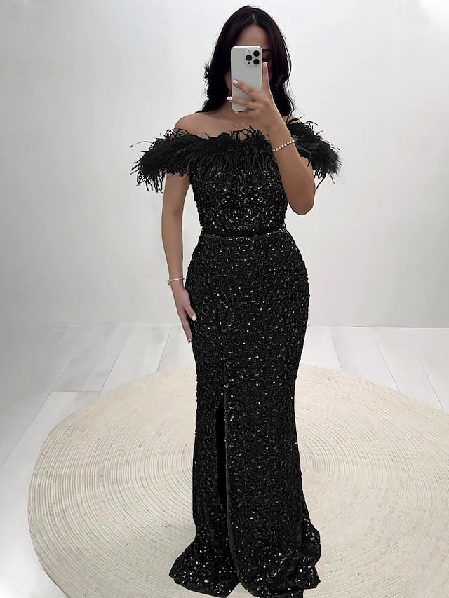 Elegant Mermaid Formal Gown Floor Evening Length Dress