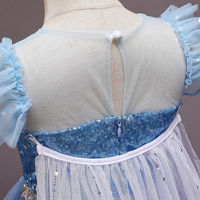 Dress Flower Girl Frozen Princess Elsa Cloak Girls'