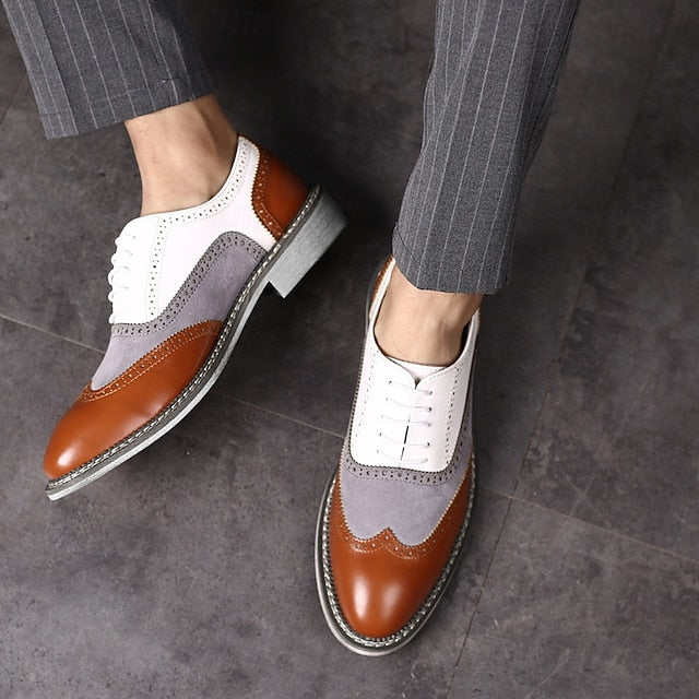 Gatsby-Inspired Men's Shoes in Spectator Wingtip Oxford