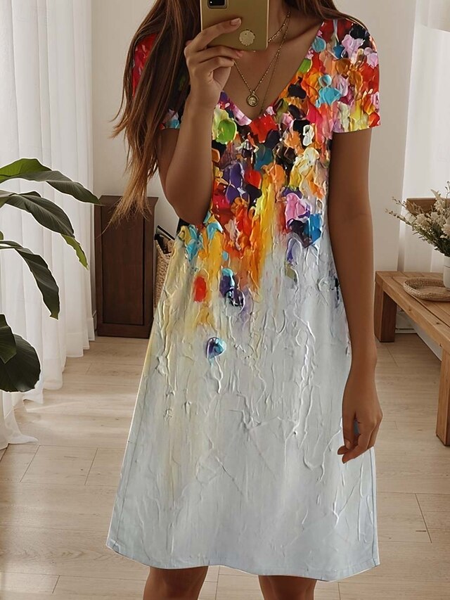 Women's Mini Dress Casual Dress Elegant Tropical Hawaiian