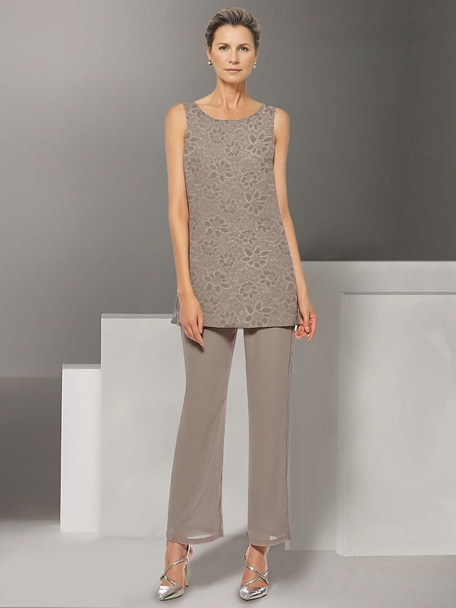 Pantsuit Piece Dress Elegant the 3 Mother of Wedding Bride Beach