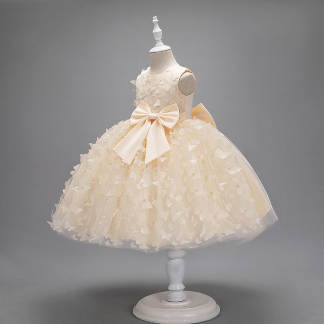 Dress Flower Party Kids Girl Butterfly Girls'