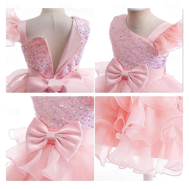 Party Pageant Ball Wedding Kids Girls Dress Flower Gown Ruffle