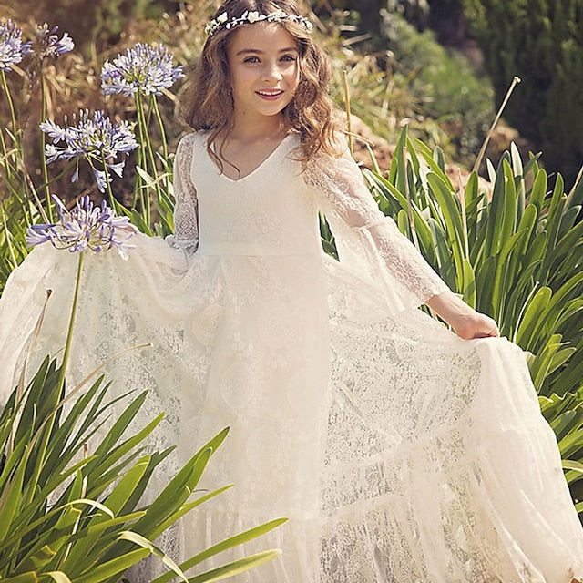 Formal Flower Girl Kid's Lace Girls' Dress