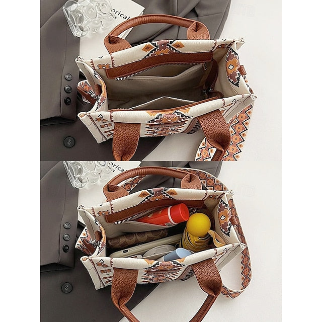 – Ethnic Bag Vintage-Inspired Women's Tote Print Boho