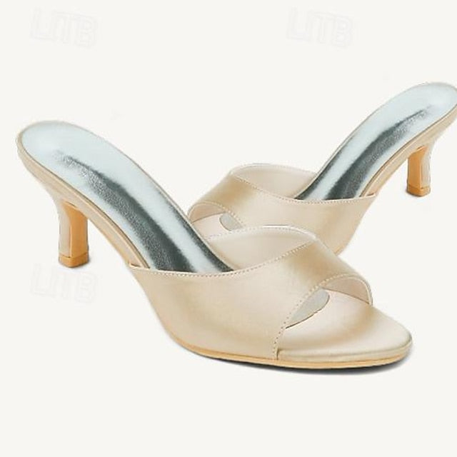 Toe Open Heel Shoes Women's Wedding Sandals Kitten