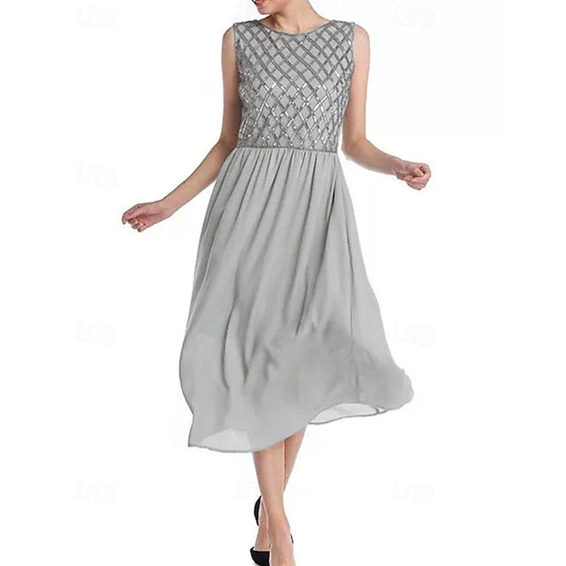 Dress A-Line of Mother the Wedding Bride Guest Simple