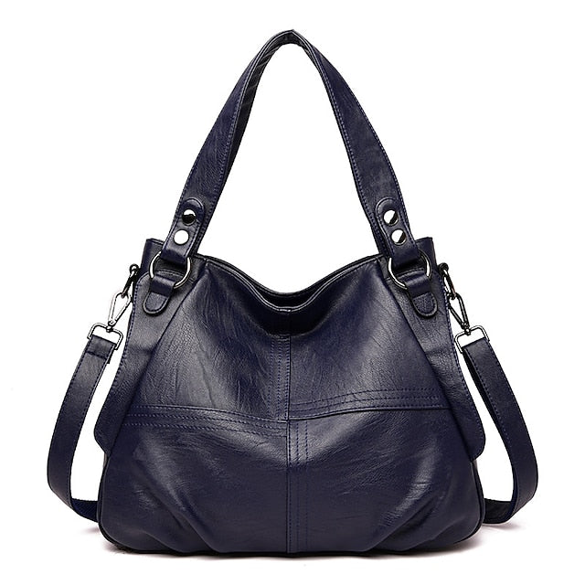 Women's Faux Leather – Burgundy Bag Large Shoulder