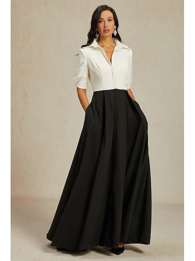 Shirt Dress the Mother A-Line Party Collar Elegant Bride of