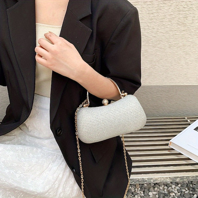 Sac à main en cuir pour femme, pochette de soirée en PU