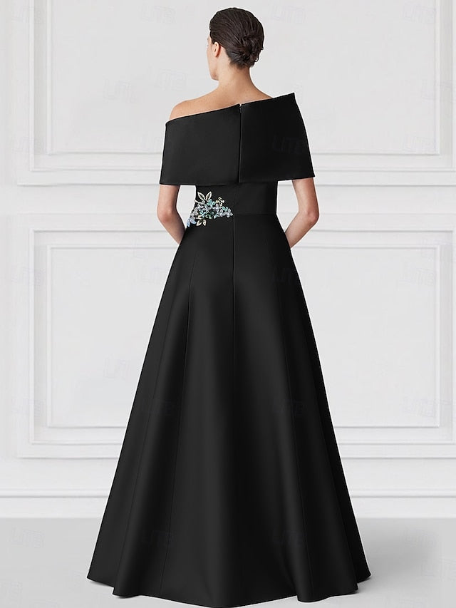 Floor Wedding Length Formal Elegant A-Line Dress Gown Evening