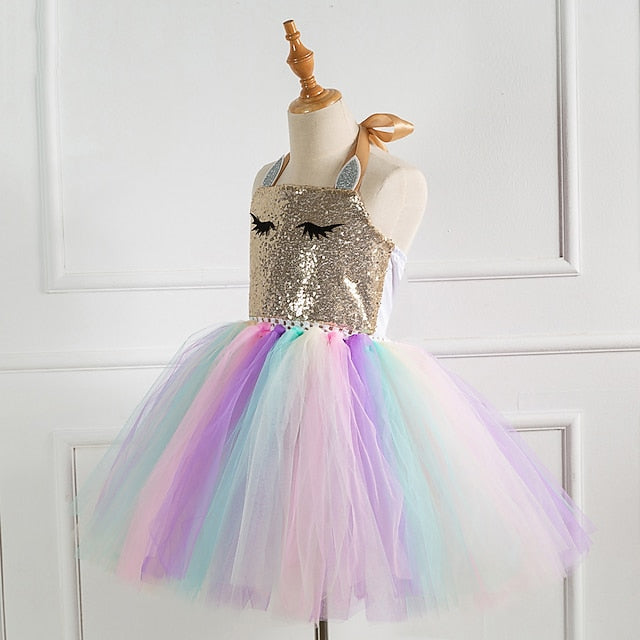 Cosplay Girls' Dress Movie New Vacation Unicorn