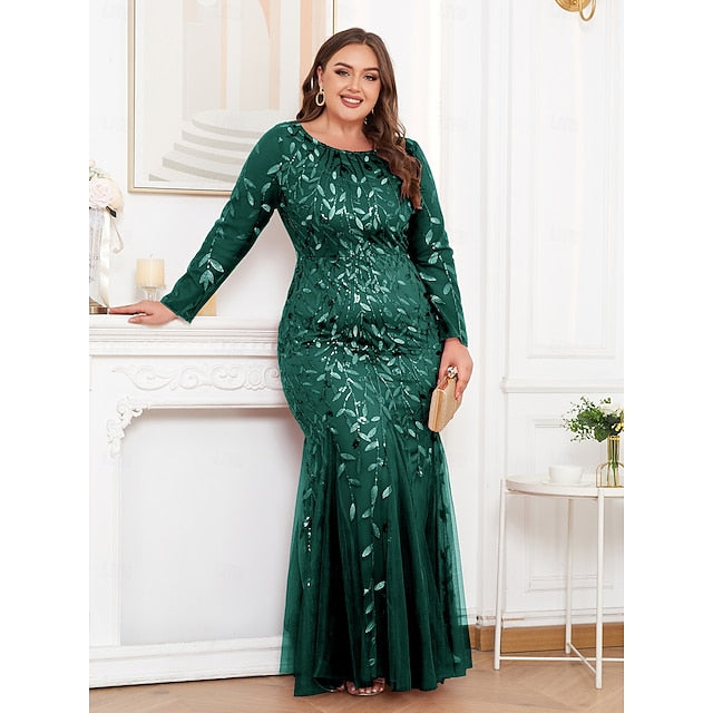 Dress Sparkle Mermaid Formal Trumpet / Floor Evening Gown