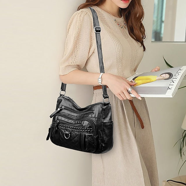 Sac à bandoulière en cuir PU pour femme