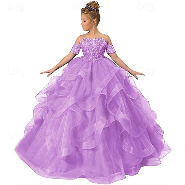 Girls' Princess Flower Dress Kid's Girl
