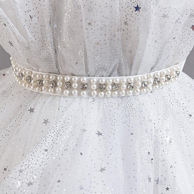 Flower Sequin Party Kids Girl Sleeveless Girls' Dress