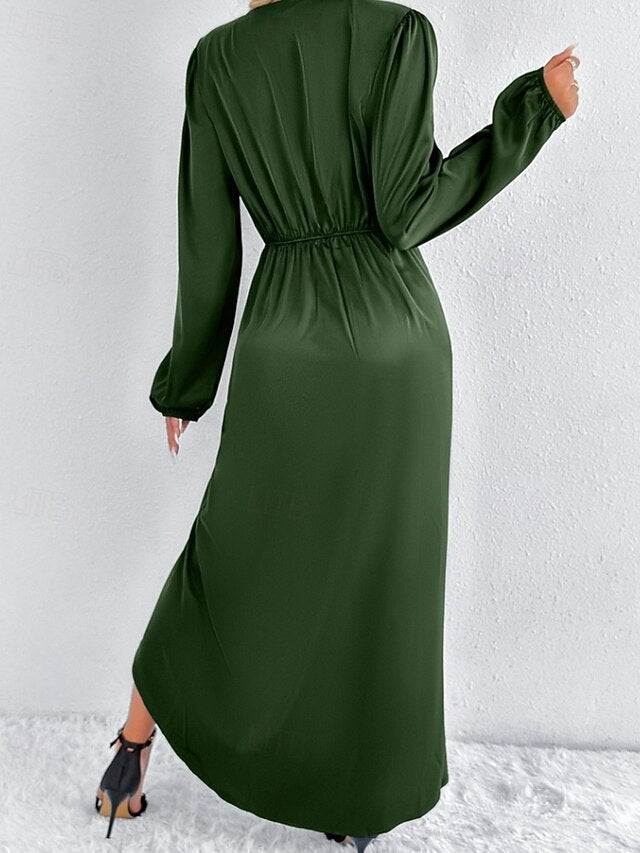 Women's Midi Dress Satin Dress Party Dress Cocktail Dress