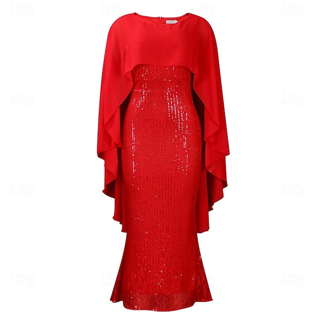 Dress Crew Length Mother Elegant Neck Floor Bride the of