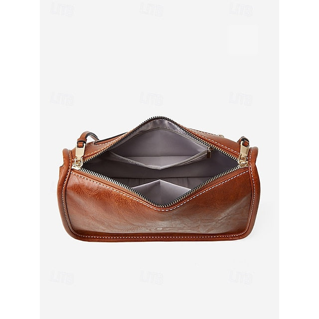 Tasche Verstellbare Leder Braun Faux Damen Schulter mit